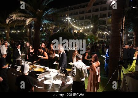 Taormina : 70e Festival du film de Taormina. Soirée des rubans d'argent. Dans l'image : Banque D'Images