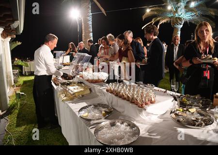 Taormina : 70e Festival du film de Taormina. Soirée des rubans d'argent. Dans l'image : Banque D'Images