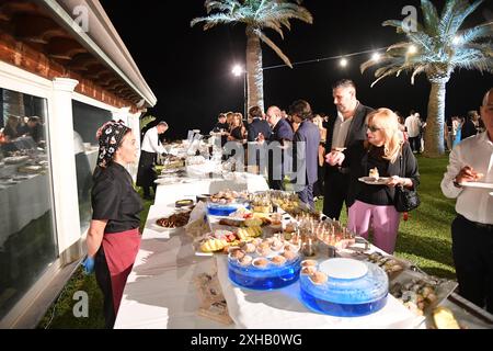 Taormina : 70e Festival du film de Taormina. Soirée des rubans d'argent. Dans l'image : Banque D'Images