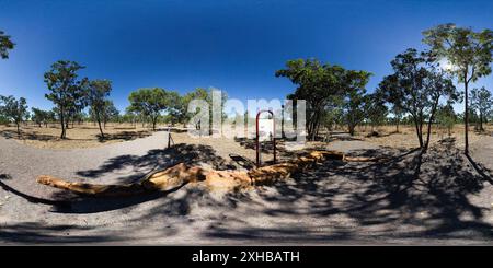 Vue panoramique à 360° de Image panoramique à 360° du site du temple chinois - Croydon Gulf Savannah Queensland Australie