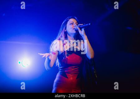 Le groupe américain The Last internationale se produit en direct à Turin en ouverture de Tom Morello Banque D'Images