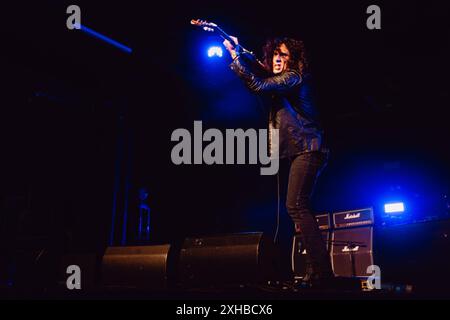 Le groupe américain The Last internationale se produit en direct à Turin en ouverture de Tom Morello Banque D'Images