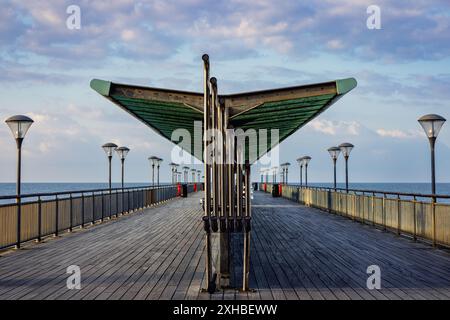Embarcadère Boscombe près de Bournemouth dans le Dorset, Angleterre Banque D'Images