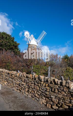 Le moulin de Callington a été construit en 1837 à Oatlands, Tasmanie, Australie. Le moulin de 15 mètres de haut a été construit par l'anglais John Vincent basé sur sa conception Banque D'Images