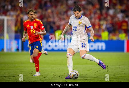 Munich, Allemagne. 09th Jul 2024. Theo Hernandez (FRA) Espagne - France Spanien - Frankreich 09.07.2024 Copyright (nur für journalistische Zwecke) by : Banque D'Images