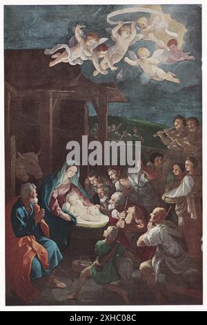 Adoration des bergers par Guido Reni. Banque D'Images