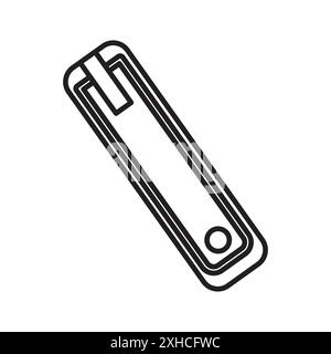 Icône de coupe-ongles symbole vectoriel ou collection d'ensemble de signes dans un contour noir et blanc Illustration de Vecteur