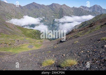 Col de Cauarere, Vallée de l'Aure, département des Hautes-Pyrénées, France Banque D'Images