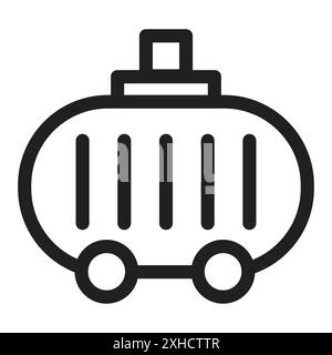 Icône de compresseur symbole vectoriel ou ensemble de signes collection dans un contour noir et blanc Illustration de Vecteur