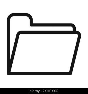 Icône de dossier symbole vectoriel ou ensemble d'enseignes collection dans un contour noir et blanc Illustration de Vecteur
