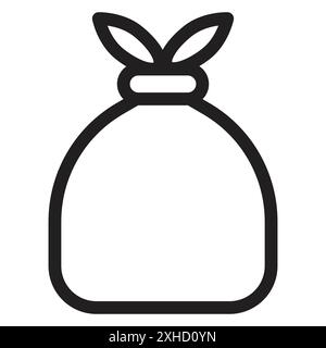 Icône Furoshiki symbole vectoriel ou collection d'ensemble de signes dans un contour noir et blanc Illustration de Vecteur