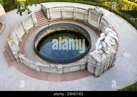 La source du Danube est une attraction dans la ville de Donaueschingen Banque D'Images