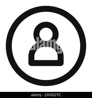 Icône utilisateur Collection de symboles vectoriels ou d'enseignes en noir et blanc Illustration de Vecteur