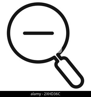 Icône de zoom arrière symbole vectoriel ou ensemble d'enseignes collection dans un contour noir et blanc Illustration de Vecteur