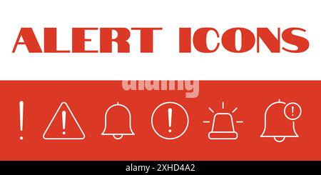 Les icônes d'alerte définissent le vecteur. Icônes vectorielles de signes d'avertissement. icônes d'alerte d'avertissement Illustration de Vecteur
