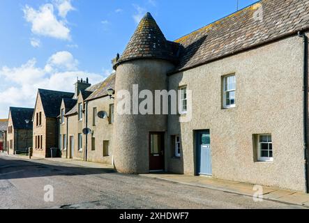 L'autoroute à péage, rue Shore dans le quartier Fisher Biggins de Thurso. Caithness, Écosse, Royaume-Uni. Date de 1686 et pensé pour avoir été une maison de marchand Banque D'Images