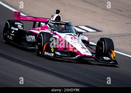 Newton, Ia, États-Unis. 12 juillet 2024. DAVID MALUKAS (66) de Chicago, Illinois s'entraîne pour le Hy-Vee Homefront 250 à l'Iowa Speedway à Newton, IA. (Crédit image : © Walter G. Arce Sr./ASP via ZUMA Press Wire) USAGE ÉDITORIAL SEULEMENT! Non destiné à UN USAGE commercial ! Banque D'Images