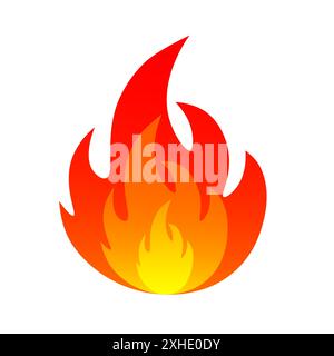 Icône de flamme de feu. Illustration vectorielle. Illustration de Vecteur