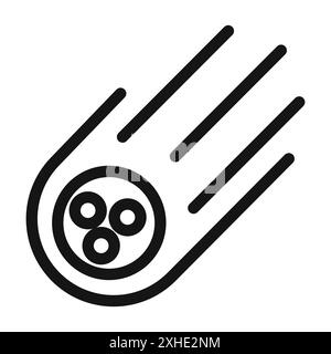 aerolite icône vecteur symbole ou ensemble de signes collection dans un contour noir et blanc Illustration de Vecteur