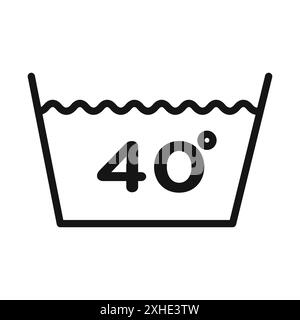 Icône d'entretien des vêtements symbole vectoriel ou collection d'ensembles d'enseignes dans un contour noir et blanc Illustration de Vecteur