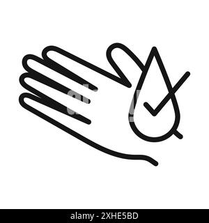 Icône hypoallergénique symbole vectoriel ou collection d'ensemble d'enseignes dans un contour noir et blanc Illustration de Vecteur