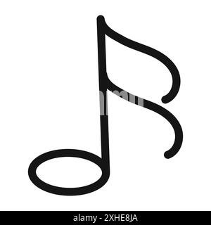 Icône de note semiquaver symbole vectoriel ou ensemble de signes collection dans un contour noir et blanc Illustration de Vecteur