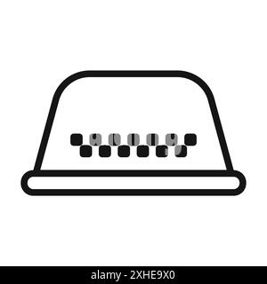 Icône de lampe de taxi symbole vectoriel ou ensemble de signes collection dans un contour noir et blanc Illustration de Vecteur