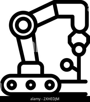 Le bras robotique plante soigneusement un semis, mettant en évidence le rôle croissant de l'automatisation dans l'agriculture moderne Illustration de Vecteur