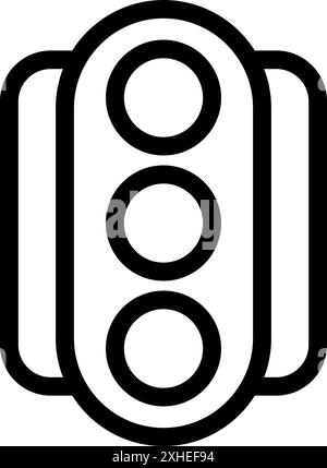 Illustration minimaliste d'un feu de circulation montrant le feu vert, parfait pour les projets liés à la circulation, à la sécurité et au transport Illustration de Vecteur