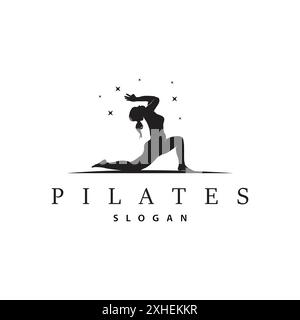 Pilates pose logo, Yoga logo Design illustration de modèle vectoriel Illustration de Vecteur