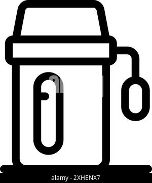 Icône de ligne simple d'une bouilloire, parfait pour représenter la préparation de boissons chaudes Illustration de Vecteur