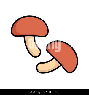 modèle de conception de vecteur d'icône de champignon en fond blanc Illustration de Vecteur