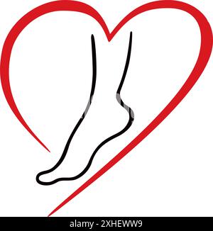 Symbole soin des pieds et podiatrie Illustration de Vecteur