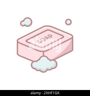 modèle de conception de vecteur d'icône de savon en fond blanc Illustration de Vecteur