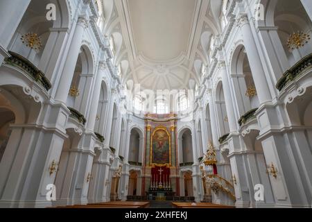 Cathédrale de Dresde, ou cathédrale de la Sainte Trinité, Dresde, anciennement église catholique de la Cour royale de Saxe. A été conçu par archite Banque D'Images