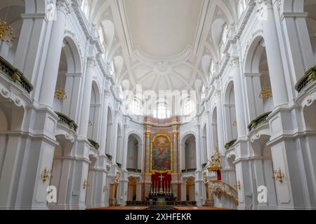 Cathédrale de Dresde, ou cathédrale de la Sainte Trinité, Dresde, anciennement église catholique de la Cour royale de Saxe. A été conçu par archite Banque D'Images