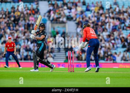 LONDRES, ROYAUME-UNI. 13 juillet, 24. Lors de l'Angleterre Women vs New Zealand Vitality T20 International Series au Kia Oval Cricket Ground le samedi 13 juillet 2024 à LONDRES EN ANGLETERRE. Crédit : Taka Wu/Alamy Live News Banque D'Images