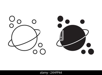 Espace icône de pourriel symbole vectoriel ou collection d'ensembles de signes dans un contour noir et blanc Illustration de Vecteur