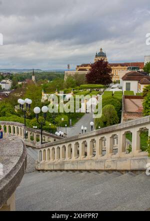 L'abbaye baroque de Melk est une abbaye bénédictine située au-dessus de la ville de Melk, en basse-Autriche, en Autriche Banque D'Images