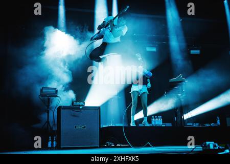 Roskilde, Danemark. 07 juillet 2024. Le groupe de punk hardcore américain The Armed donne un concert live lors du festival de musique danois Roskilde Festival 2024 à Roskilde. Banque D'Images