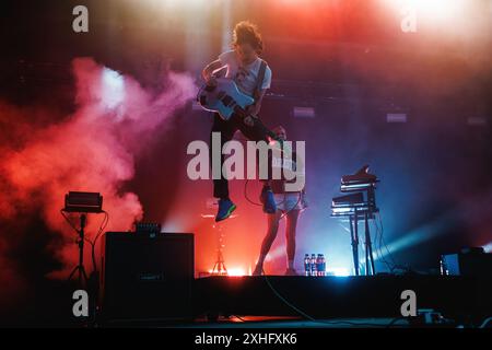 Roskilde, Danemark. 07 juillet 2024. Le groupe de punk hardcore américain The Armed donne un concert live lors du festival de musique danois Roskilde Festival 2024 à Roskilde. Banque D'Images