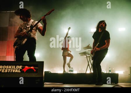 Roskilde, Danemark. 07 juillet 2024. Le groupe de punk hardcore américain The Armed donne un concert live lors du festival de musique danois Roskilde Festival 2024 à Roskilde. Banque D'Images