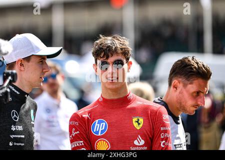 Goodwood House, Chichester, Royaume-Uni. 14 juillet 2024. Goodwood Festival of Speed jour 4 ; pilote de réserve Ferrari Oliver Bearman crédit : action plus Sports/Alamy Live News Banque D'Images