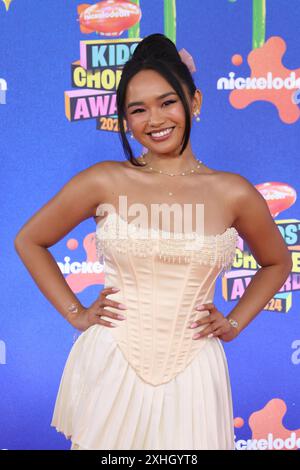 Santa Monica, États-Unis. 14 juillet 2024. Nayah Damasen participe aux Nickelodeon Kids' Choice Awards 2024 au Barker Hangar le 13 juillet 2024 à Santa Monica, Californie. Photo : Crash/imageSPACE crédit : Imagespace/Alamy Live News Banque D'Images