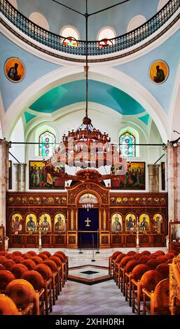 Intérieur de : Titus Church, Héraklion, île de Crète, Grèce, Europe Banque D'Images