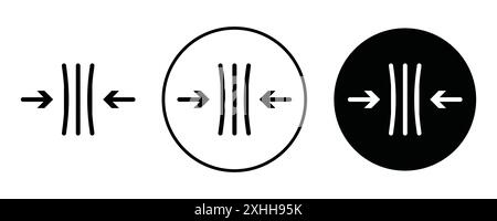 Icône élastique vecteur d'art de ligne noire dans le signe de collection d'ensemble de contour noir et blanc Illustration de Vecteur