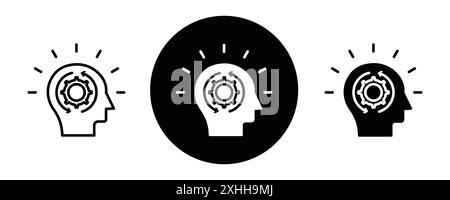 Icône de réalisation vecteur d'art de ligne noire dans le signe de collection d'ensemble de contour noir et blanc Illustration de Vecteur