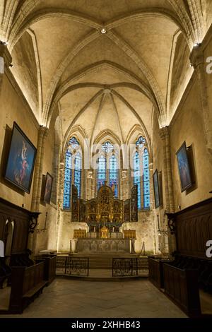 Intérieur de l'Abbaye Saint-Pierre de Baume-les-Messieurs, France, Euorpe. Banque D'Images