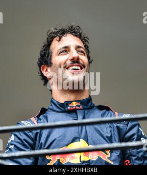 Goodwood House, Chichester, Royaume-Uni. 14 juillet 2024. Goodwood Festival of Speed jour 4 ; Daniel Ricciardo crédit : action plus Sports/Alamy Live News Banque D'Images