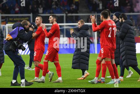 Moscou, Russie. 21 mars 2024. Joueurs russes en action lors d'un match amical entre la Russie et la Serbie au stade VTB Arena. Score final : temps régulier, Russie 4-0 Serbie. (Photo de Daniel Felipe Kutepov/SOPA images/SIPA USA) crédit : SIPA USA/Alamy Live News Banque D'Images